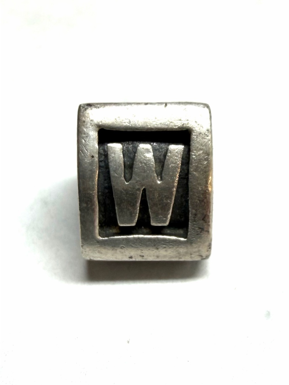 Pandora Sterling Silver Alpha Letter W Charm #790323W Retired ALE